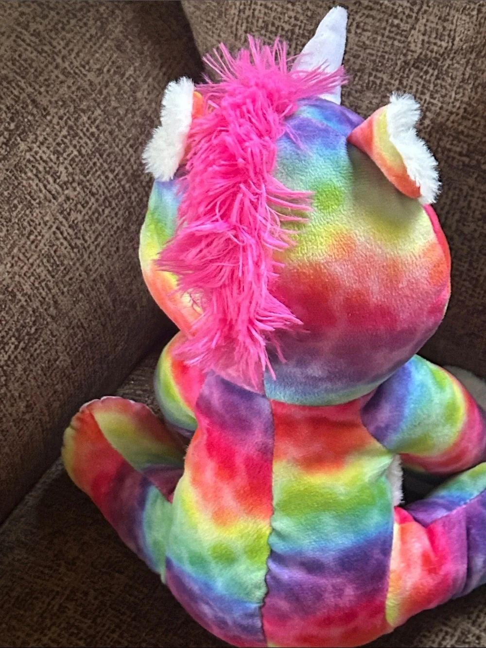 Rainbow Plush Unicorn Stuffed Toy - Multicolor. 14” Tall